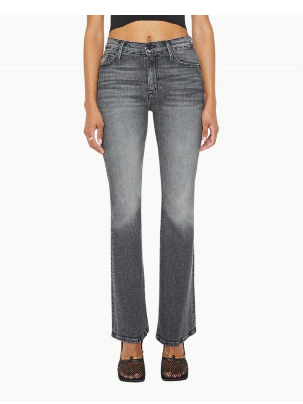 MOTHER the weekender Wanted! faded black jeans wide leg jeans denim pants 29 - Picture 2 of 15